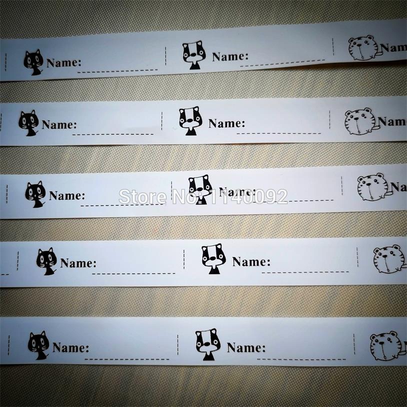 custom non-woven fabric handwritten name/kids name label/DIY brand name/clothing care label/printed label 200 pcs