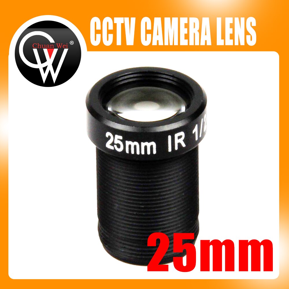 5.0 megapixel  hd 25mm ir cctv linse 1/2 " til hd ip ahd cctv kamera linse  f2.4 m12 mount fast iris lang visningsafstand op til 50m