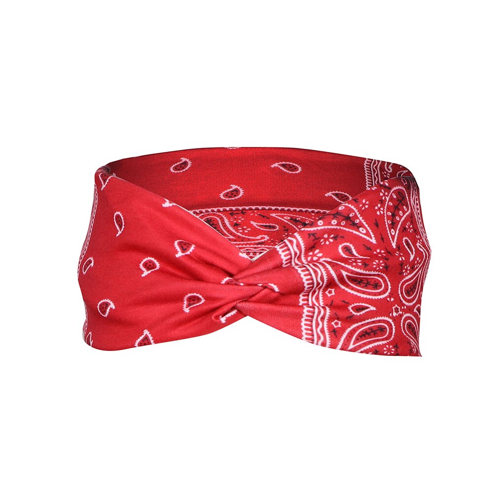 Bohemian Cross Elastic Hair Band Women Chiffon Silk Headband For Ladies Head band Hair Accessories Sports Wash Headwear: 1