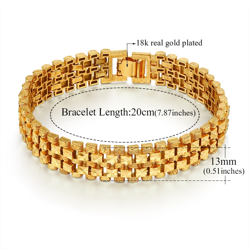 Braccialetto degli uomini per uomini18MM Maschio di colore dell'oro Della Catena Braccialetti di Collegamento 20 CENTIMETRI casuale stella di Collegamento Dei Monili Pulseiras Dropshipping SL789