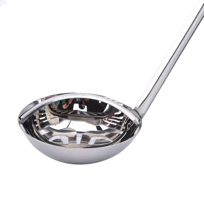 Double-Gebruik Vergiet Set Koken Lepel Zeef Rvs Pot Soep Lepel Keuken Restaurant Benodigdheden