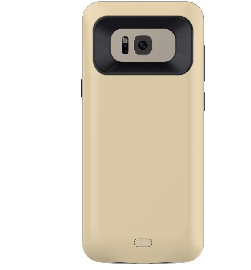 Voor Samsung Galaxy S8 Batterij Case 5000 Mah Charger Case Smart Phone Cover Power Bank Voor Samsung Galaxy S8 Batterij case: gold