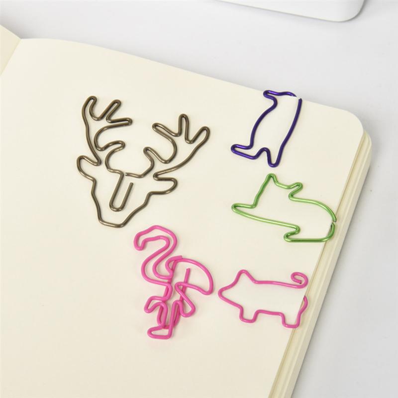 30Pcs Golden Teckel Paperclips Cartoon Dier Vorm Paperclip Creatieve Maatwerk Speciale-Vormige Goud Papier Clip Bladwijzer