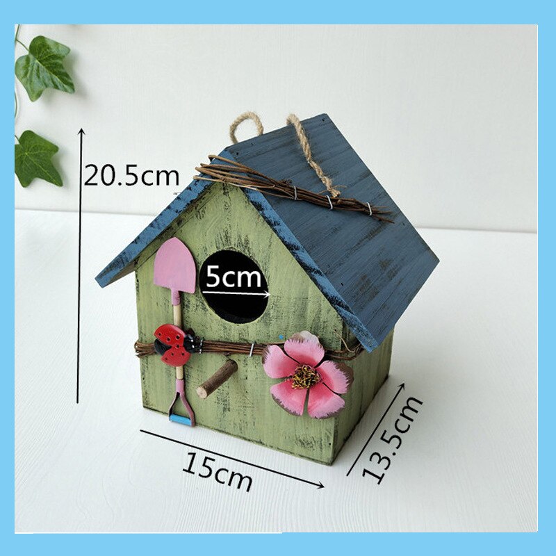 Opknoping Houten Vogel Huis Nest Decoratieve Vogelhuisjes Tuin Decor Diy Vogelhuisjes Voor Crafting Creëren Vogel Doos