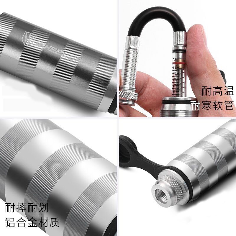 WHEEL UP Bicycle Mini Hand Pump with Gauge Aluminum Alloy Tire Inflator Bike Performance Tyre Pump Portable Cycling Air Pump H67