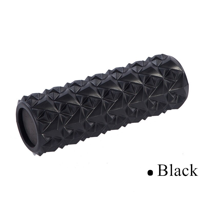 Yoga blok høj densitet dybt væv eva pilates foam roller massager muskel massage myofascial trigger release fitness udstyr: Sort