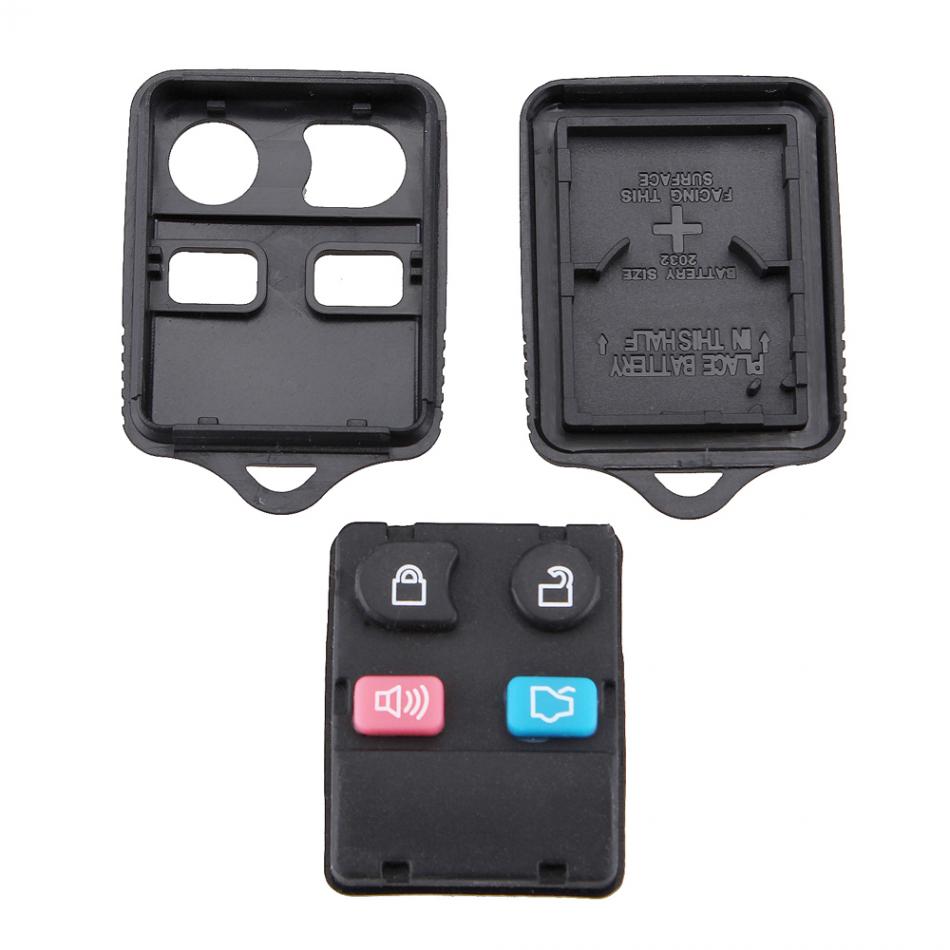 Black 4 Buttons Durable Keyless Entry Replacement Car Auto Key Remote Fob Shell Case Suitable for Ford / Cars / Vehicles