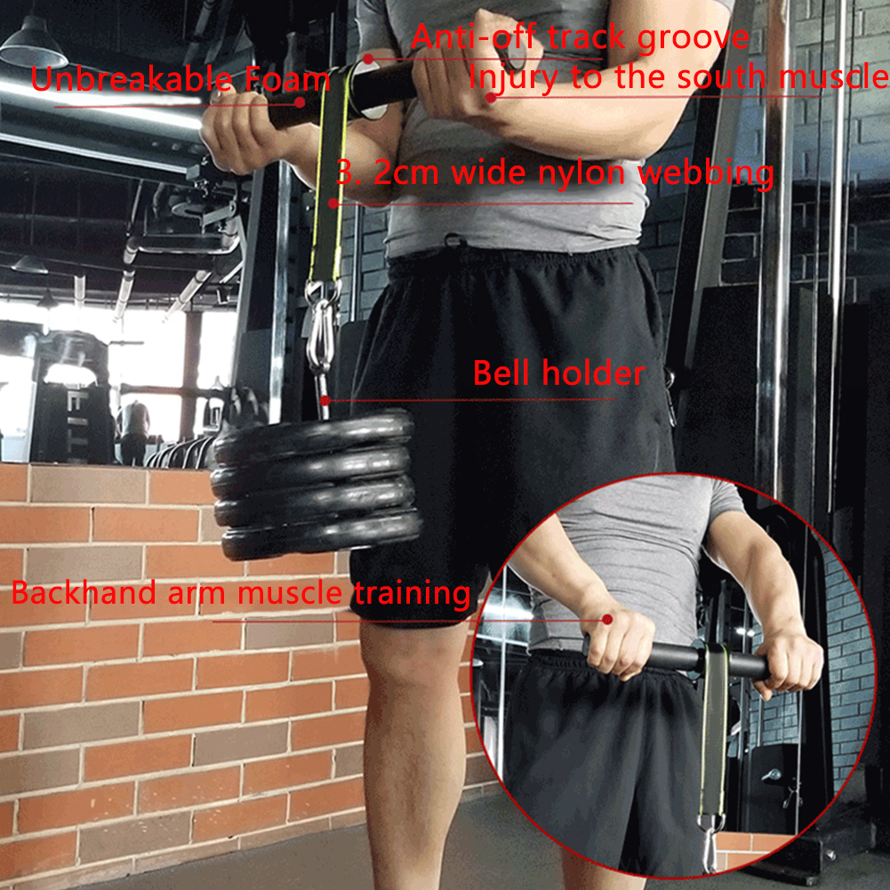 Strength Training Wrist Roller Portable Exerciser Fitness Equipment Muscle Anti Slip Workout Hand Gripper Forearm Trainer Gym