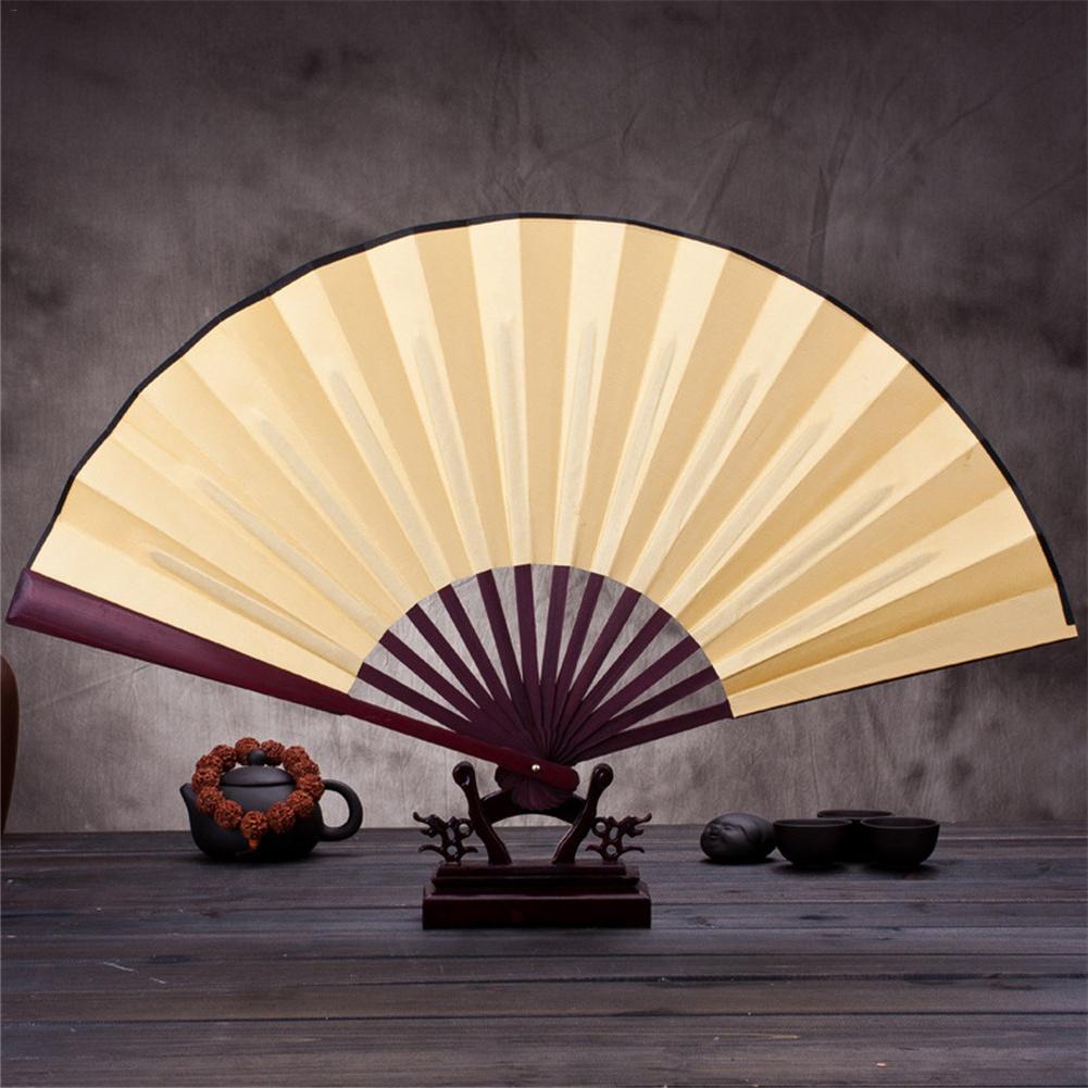 Abanicos plegables de tela de seda de 8 /10 pulgadas para fiestas de baile y bodas, ventilador de mano plegable de seda de plástico, de seguidor de mano de Color sólido para verano
