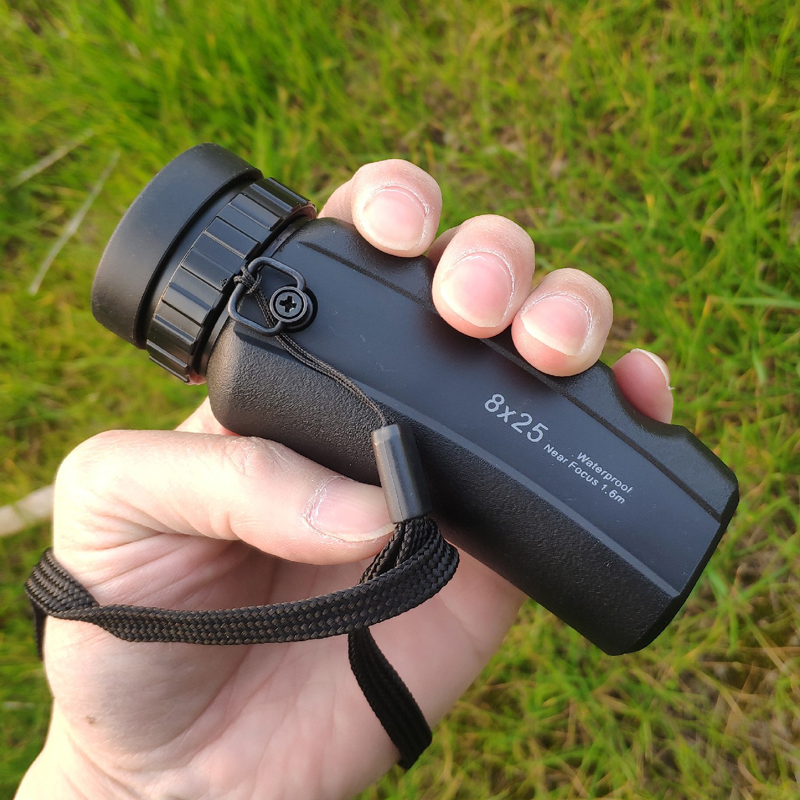 Potente Mini telescopio Monocular 8X25 10X25 HD portátil IPX7 impermeable recubierto de SMC bolsillo al aire libre Binocular compacto para turismo