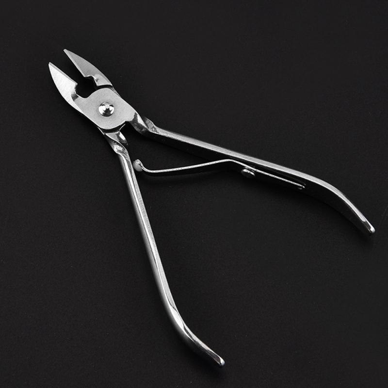 Edelstahl Doppel Kopf Nagel Drücker Werkzeuge Schere Zange Peeling drücken Abgestorbene Haut Häutchen Pusher Zange Löffel Entferner-Werkzeug: 02