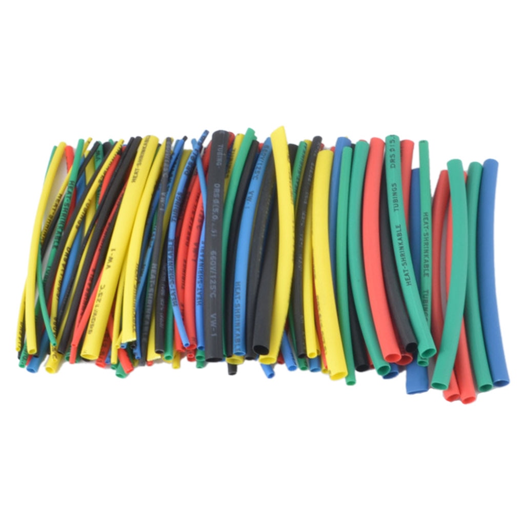 Heat Shrink Tubing Wire Cable 100Pcs Heat shrink tube kit Insulation Sleeving Polyolefin Shrinking Assorted: Default Title