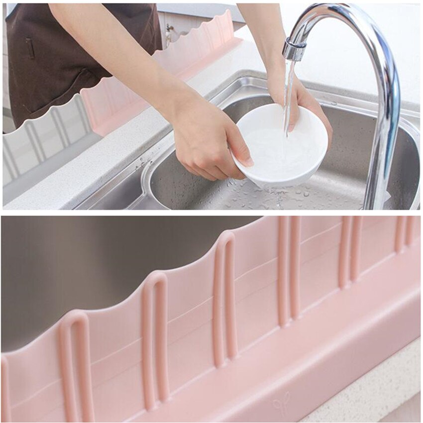 1Pcs Aanrecht Water Splash Guards Met Sucker Waterdicht Scherm Anti-Water Board Schotel Fruit Groente Wassen Water barrière