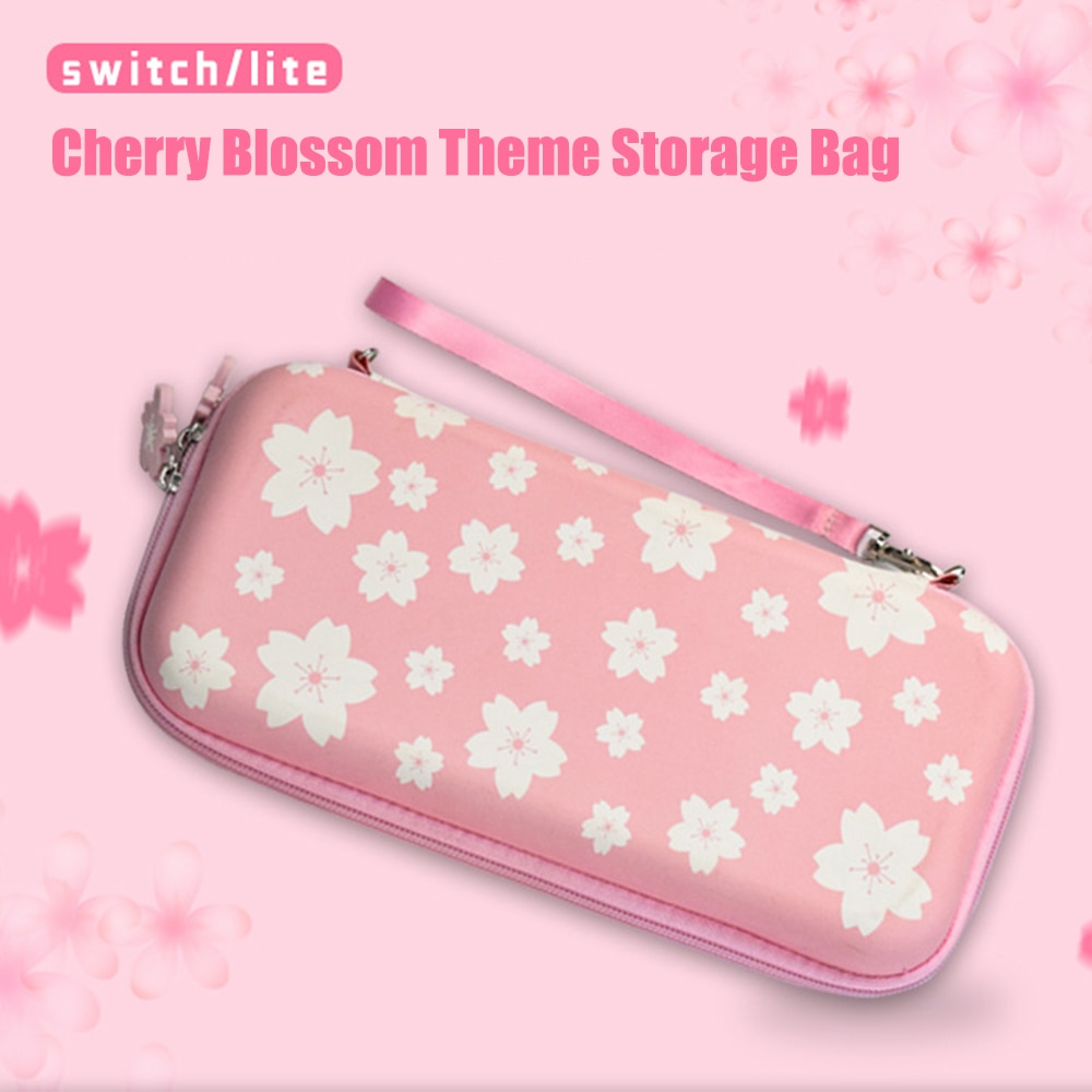 Nintend Accessori Pink Cherry Sakura Sacchetto di Immagazzinaggio di Viaggio di Trasporto Caso Della Copertura di Protezione Per Nintendos Interruttore/Lite Pellicola di Vetro