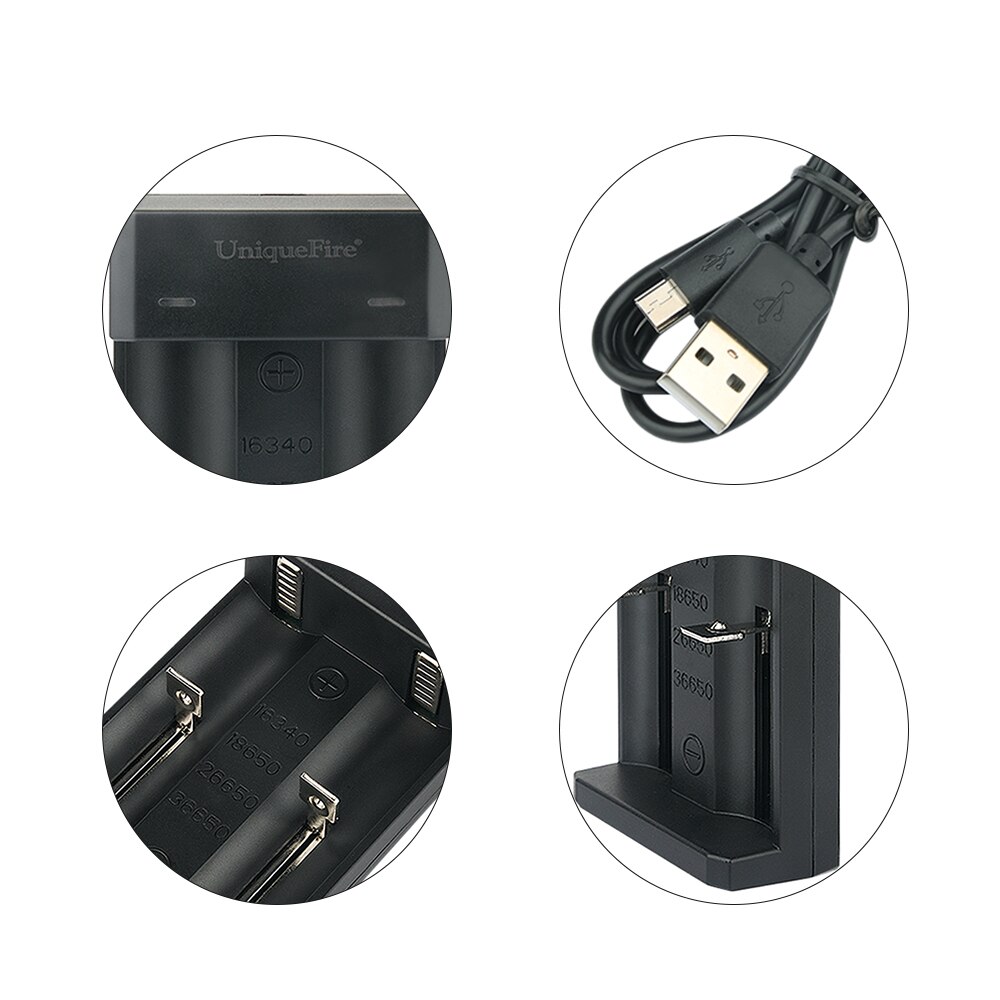 3.7V 18650 Charger Li-ion Battery Smart Charger 5V 2A USB Two Slots Independent Charging Portable 18650 14500 Battery Charger