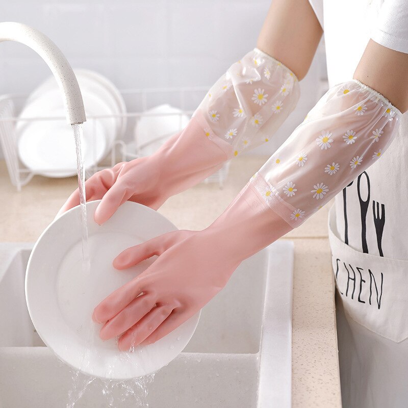 Waterdichte Huishoudelijke Schoonmaakhandschoenen Keuken Schoonmaak Latex Huishoudelijke Afwas Washandschoenen Slijtvaste Rubber Handschoenen