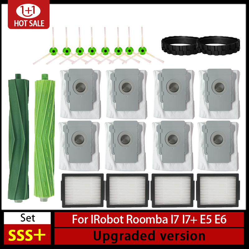 Do iRobot Roomba i7 i7 i6 i8 i3 Plus E5 E7 E&I Seria Hepa Filtr Szczotka boczna Szczotka główna Odkurzacz Akcesoria zamienne