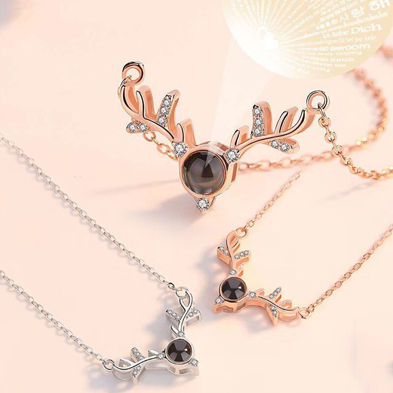 Neue Klassische 100 Sprachen ICH Liebe Sie Projektion Anhänger Halskette Kreative Valentinstag Hochzeit Partei Schmuck