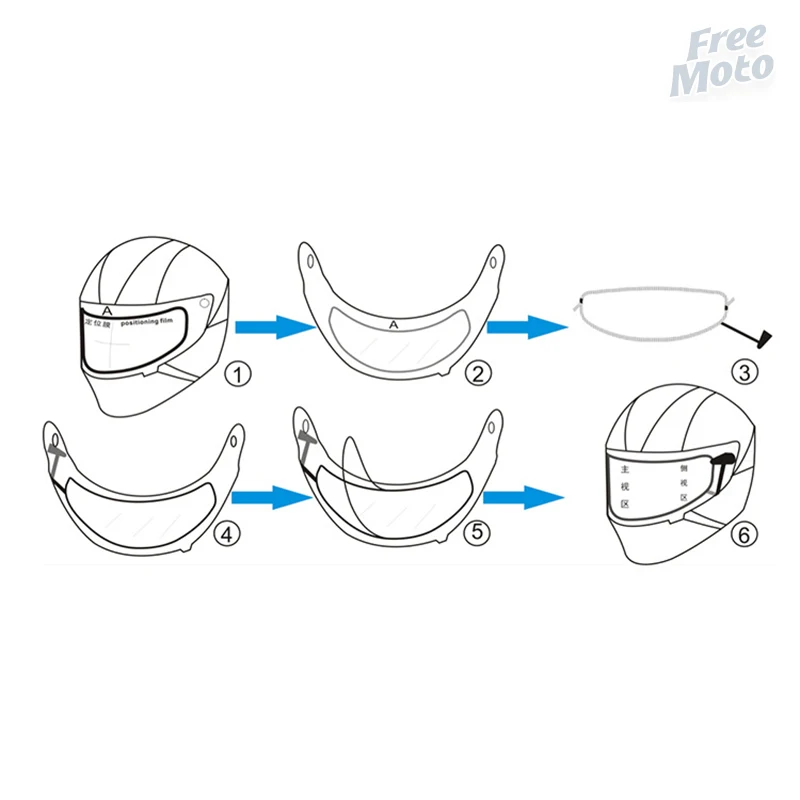Electric Heating Visor Motorcycle Helmet Anti-fog Ultra-clear Long Helmet Lenses Patch Film Electric Heating Anti-fog Lenses