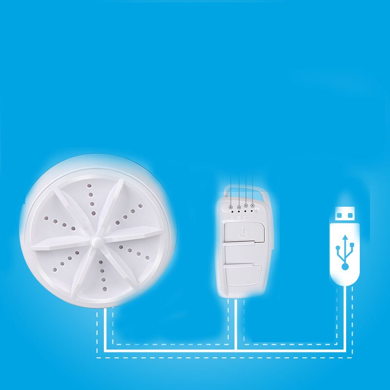 Wash Machine Bubble Cleaning Travel Washer 2 Turbo Portable Automatic 2 in 1 Mini Ultrasonic Washing Machine