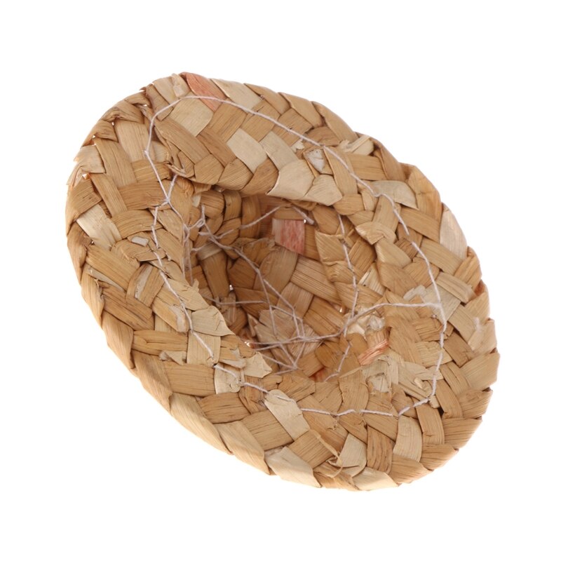 1PC Handmade Straw Woven Hat Adjustable For Parrot Birds Accessories Fashionable