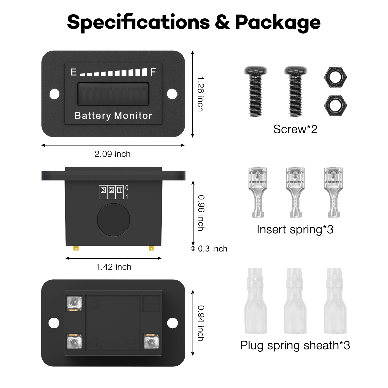 LED-Batterie messgerät Batterien tand Monitor 12V 24V 36V 48V 60V 72V wasserdichte Lithiumsäure-Monitor anzeige für Golf wagen RV-Stiefel Auto