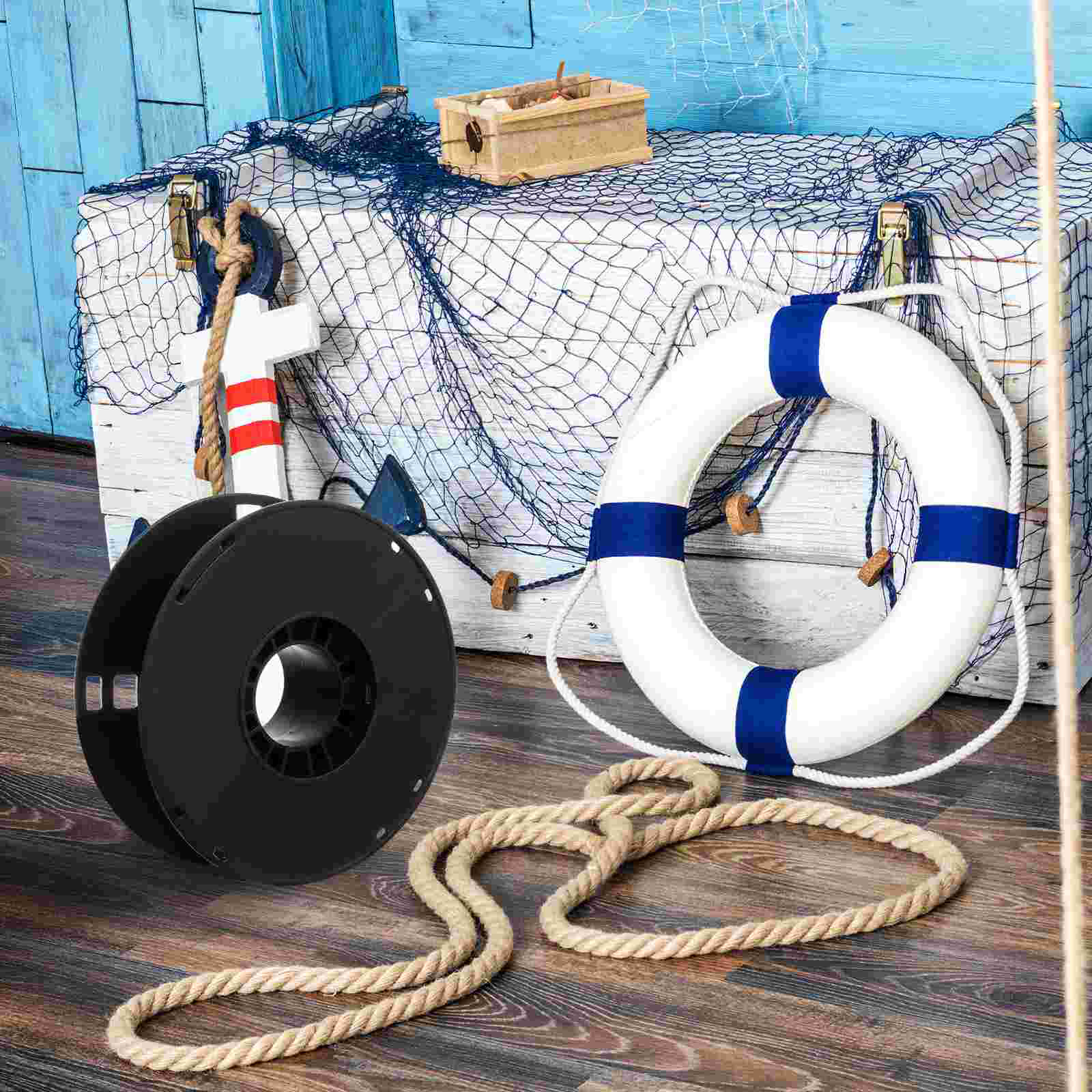 Plastic Cord Cable Storage Rv Power Cord Reel Cable Organizer Tidy Rv Power Cord Reel For Camping Caravan Or Motorhome (Black)