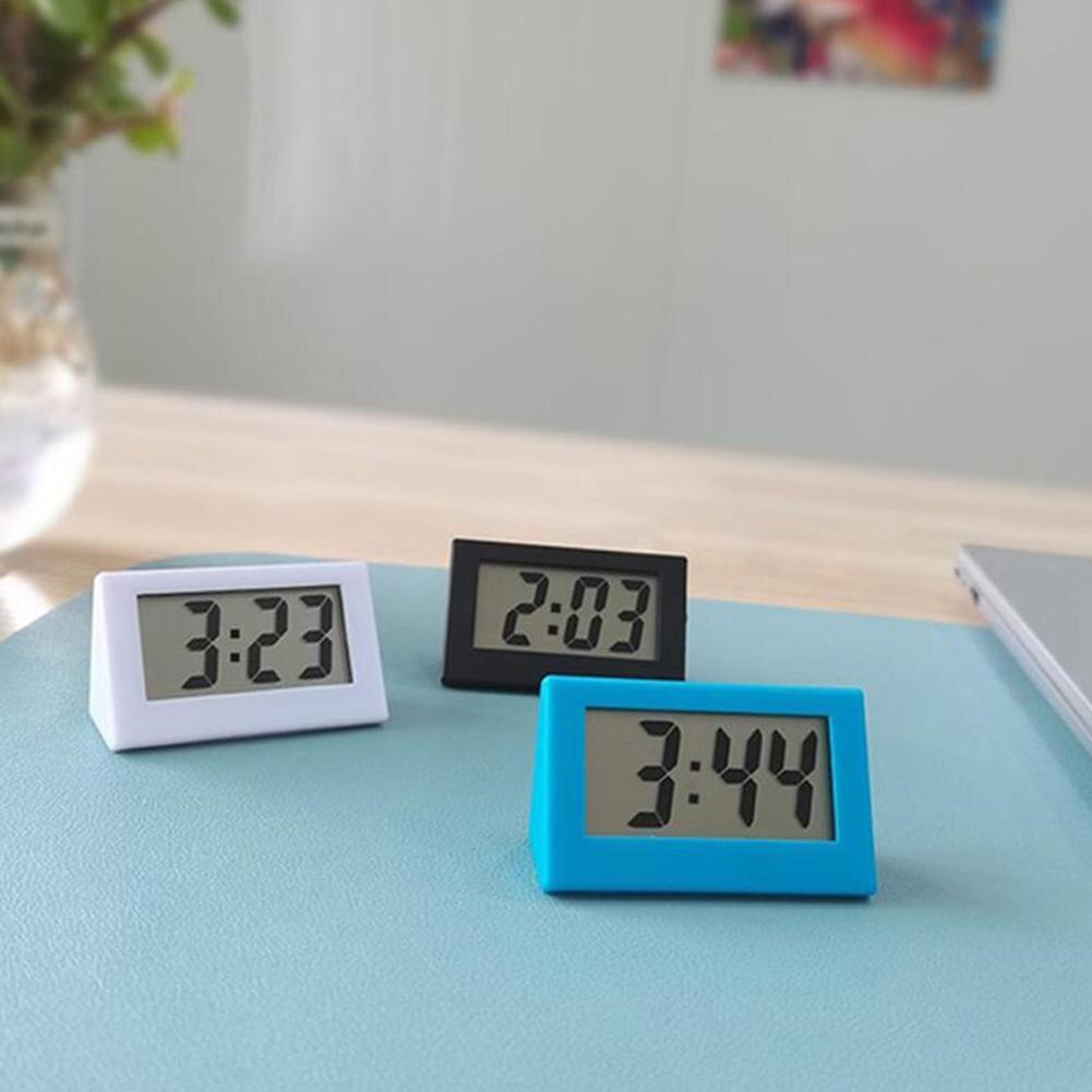 Mini Digital Alarm Clock LED Screen Electronic Watch Car Truck Dashboard Time Convenient Durable Home Office Desktop Clocks