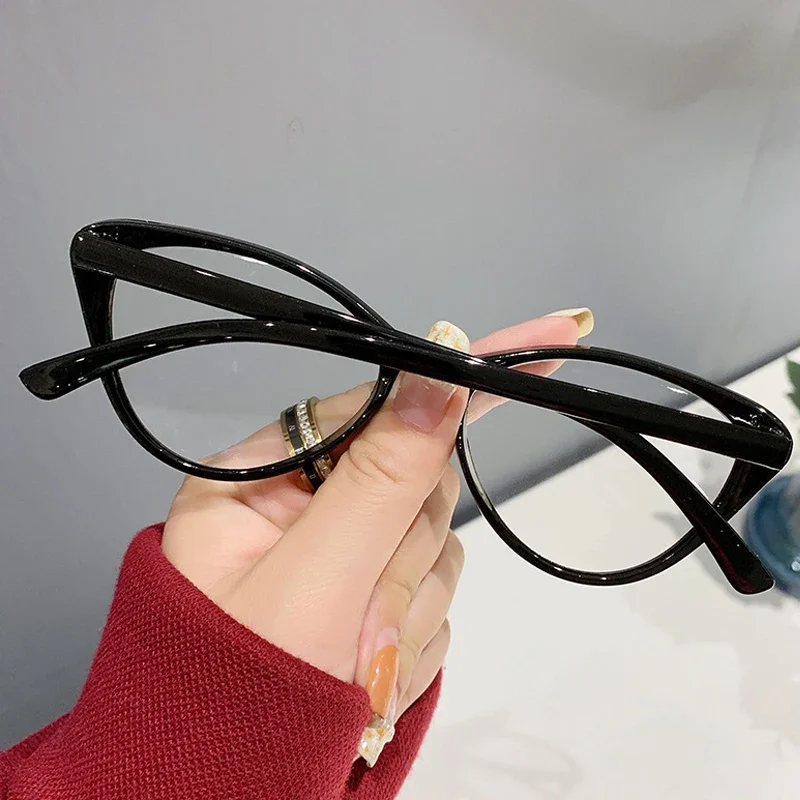 Trend Myopia Glasses for Women Men Retro Square Cat Eye Frame Minus Eyeglasses Prescription Eyewear Diopter 0 TO -4.0