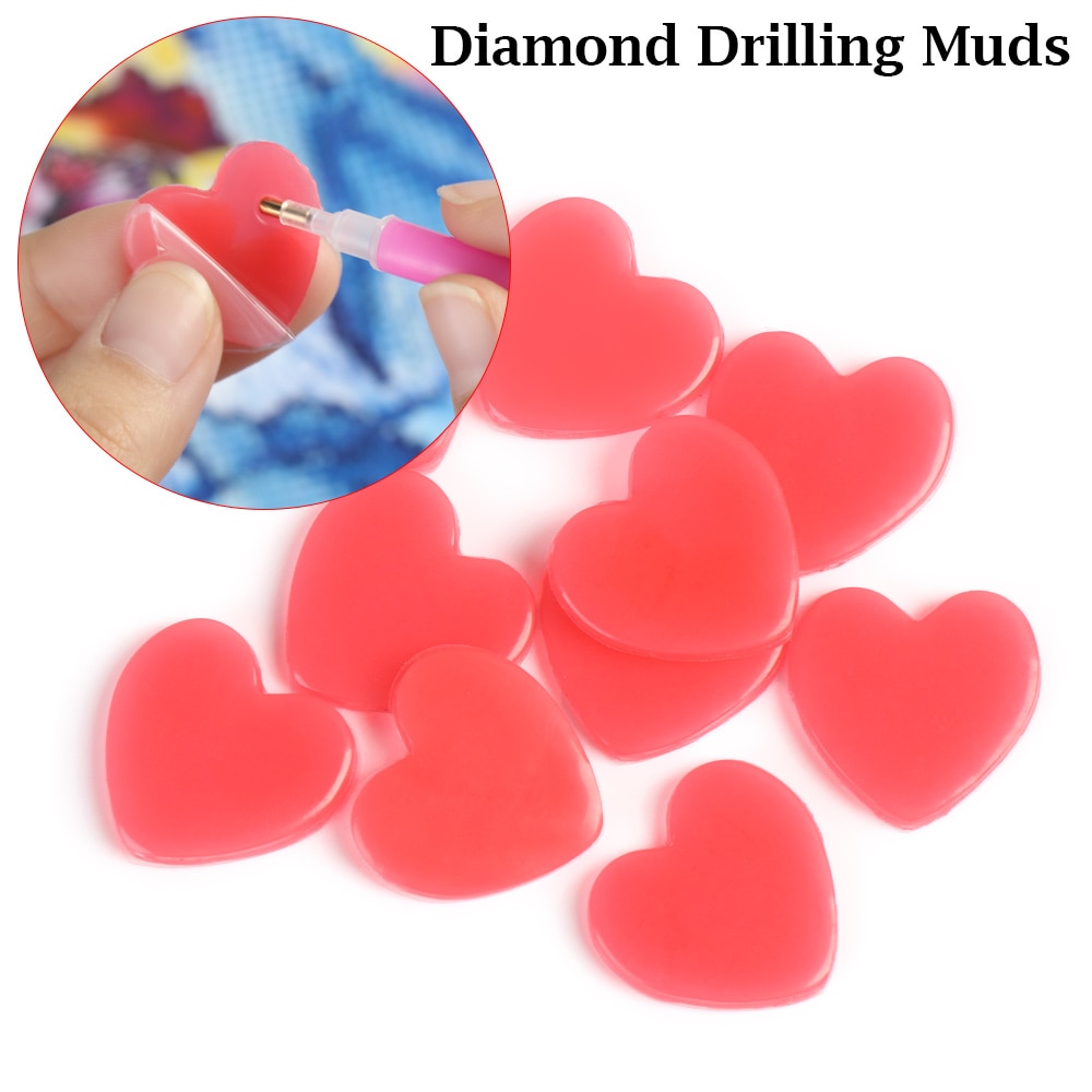 10PCS 5D Resin Diamond Drilling Mud Handcraft Cross Stitch Dotting Clay Painting Accessories Sticking Nail Art Tools DIY Crafts