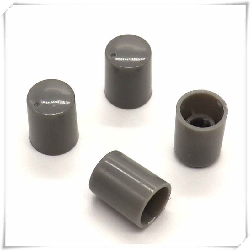 Sourcing Map 24 Potentiometer-Drehknöpfe – Aluminium, Rund, Für 6 Mm Welle, Schwarz-weiß, 13x17 Mm