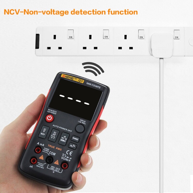 Q1 True-RMS Digital Multimeter Auto Button 9999 Counts Analog Bar Graph Tester Measurement Instruments