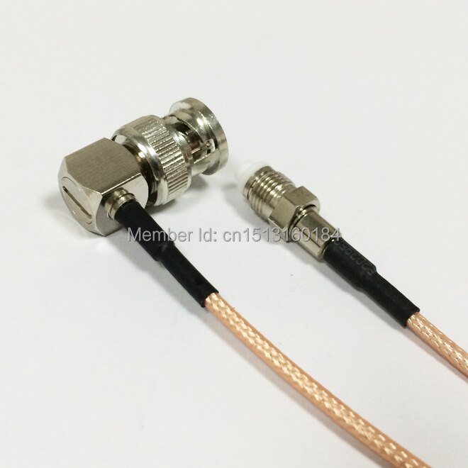 Modem Coaxial Cable BNC Male Plug Right Angle To FME Femael Jack Connector RG316 Cable Pigtail 15CM 6inch Adapter