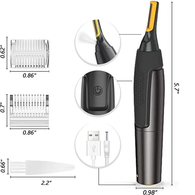 Ultradunne precisietrimmer Elektrische neushaartrimmer Mini draagbare oortrimmer voor mannen Neushaarscheerapparaat Waterdicht Veilig schoon