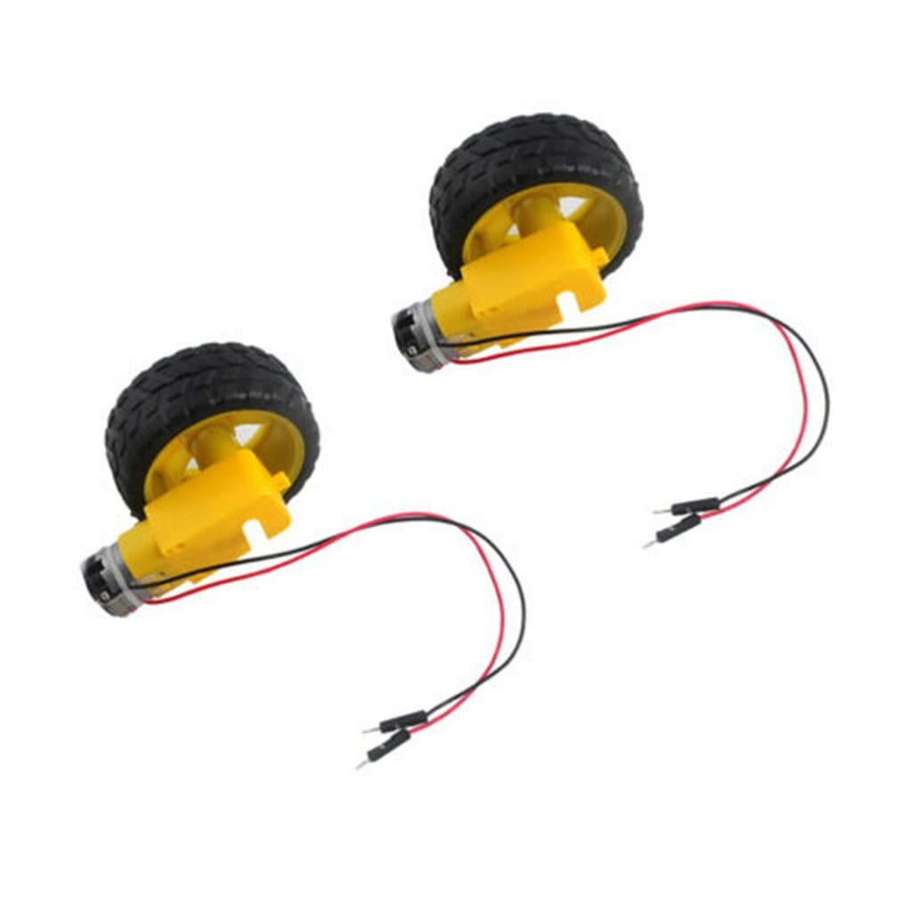 For Arduino TT Motor Tyre Dc 3-6v Transmission Motor Plastic Tire Wheel Transmission Case Smart Car Robot Kit