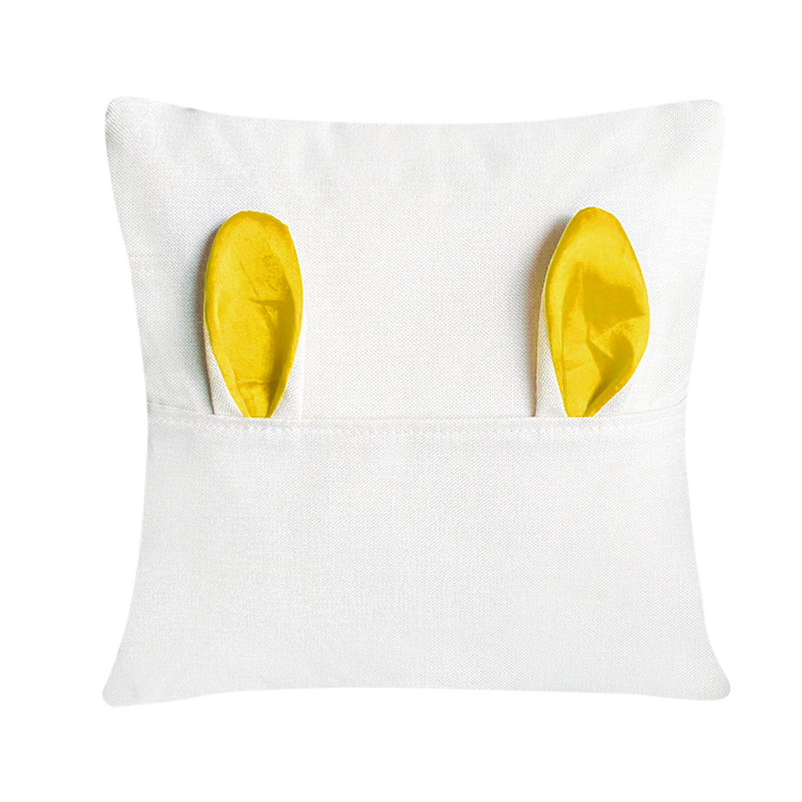 Pasen Leuke Bunny Kussensloop Familie Decoratie Kussenhoes Familie Kussensloop 40X40 Cm Kids Kinderkamer Decoratie: Yellow 
