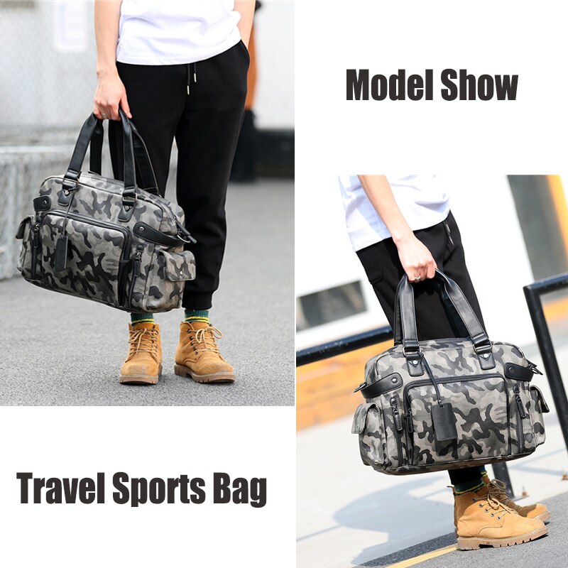 Top pu leren sporttas, crossbody tas, reistas voor heren, messenger handtas, fitness tassen, laptoptas, aktetas voor heren