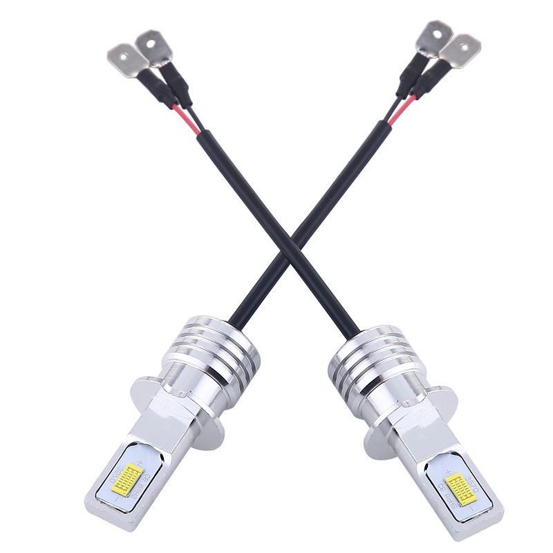2 uds H3 bombilla LED para faros antiniebla tamaño 1:1 Plug And Play luz brillante de alta potencia para coche 12V 120W 30000LM amarillo blanco azul