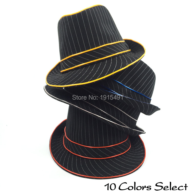 Neon Led Bulbs Night Lamp Light Up Party Topper Cap Fancy Dress Accessory EL Wire Fluorescent Hat Glowing for Wedding