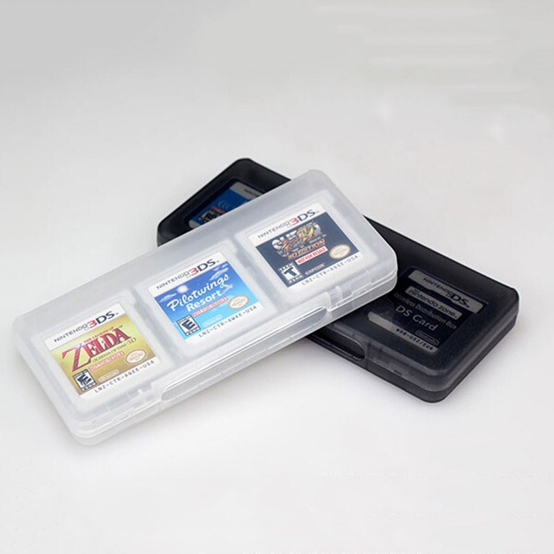 2x durchsichtige aufbewahrungsboxen für 1 6 in und cartridges für nintendo 3ds xl, ll, nds und dsi