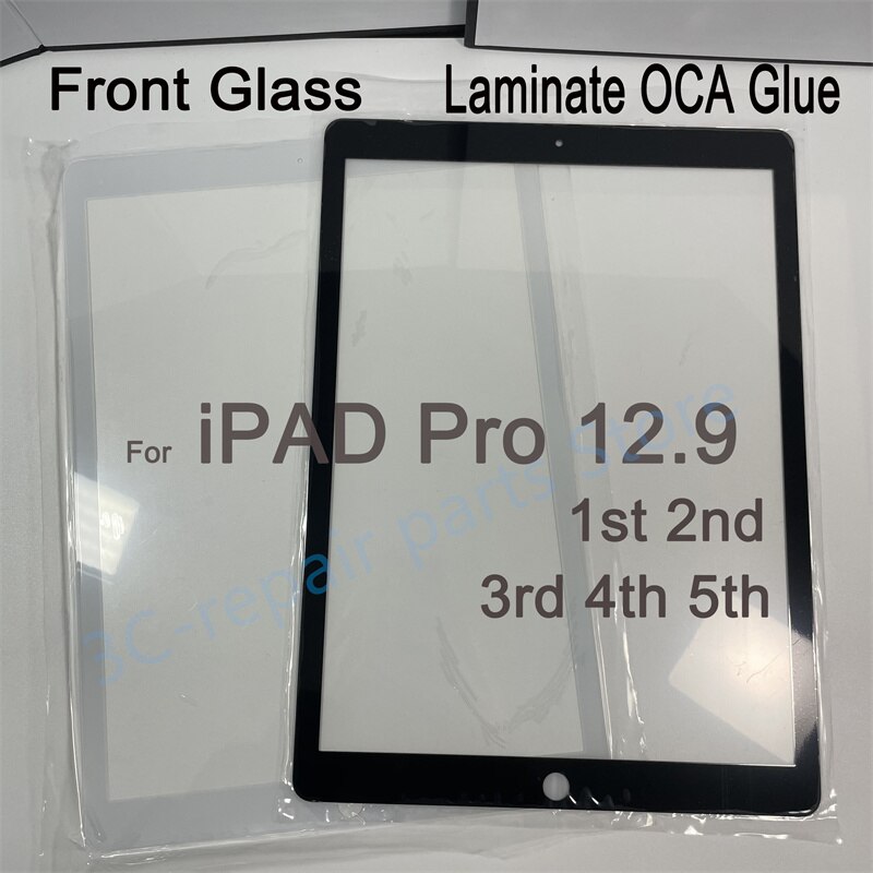 Outer Lcd Screen Panel Repair For Apple iPad Pro 12.9 1st 2nd 3rd 4th 5th Front Glass Laminated OCA Glue External Eplacement