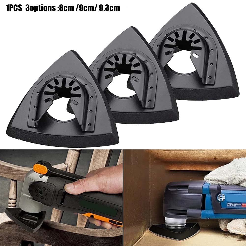 Almohadilla de lijado Triangular de 80mm/90mm/93mm, papel de lija con gancho, herramientas eléctricas oscilantes de liberación rápida para pulir madera y Metal, 1/3/4 unidades