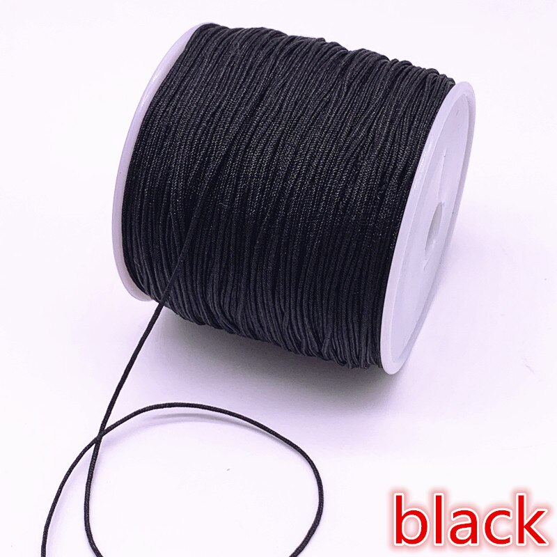 Bracelet de fil en Nylon 100 mètres/rouleau, cordon en macramé, nœud chinois, tressé, glands bricolage-même, fil à perles,