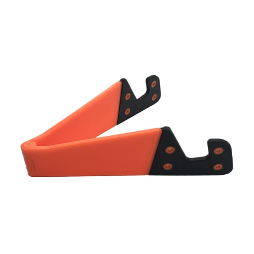 Bsliufang universal v-em forma de suporte do telefone celular móvel para smartphone & tablet ajustável plástico dobrável suporte portátil: orange
