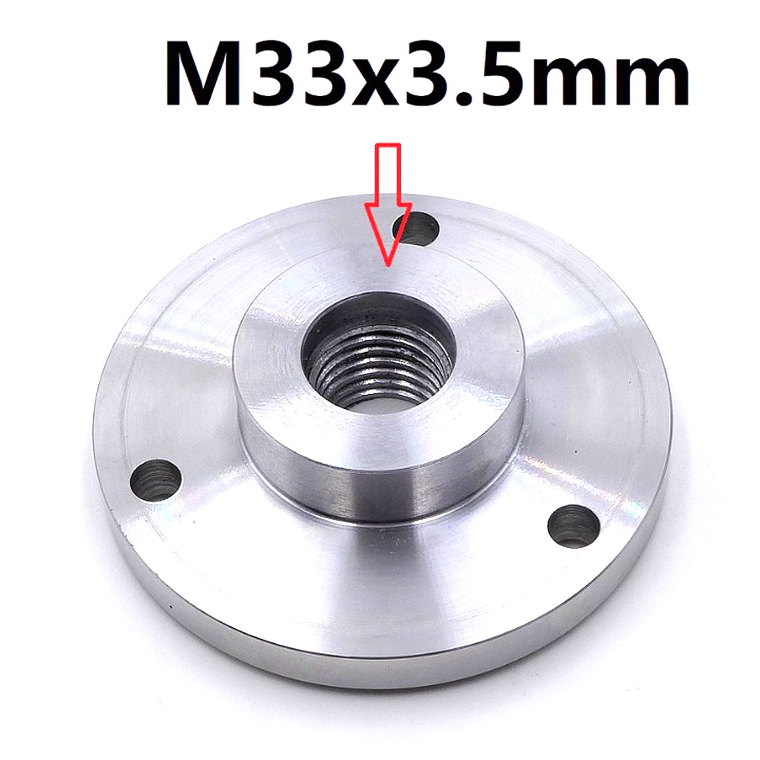 Adaptateur de Base de plaque arrière de filetage de broche M33, tour à bois et à métal, mandrin K11-80 K12-80 K11-100 K12-100 K11-125 K12-125