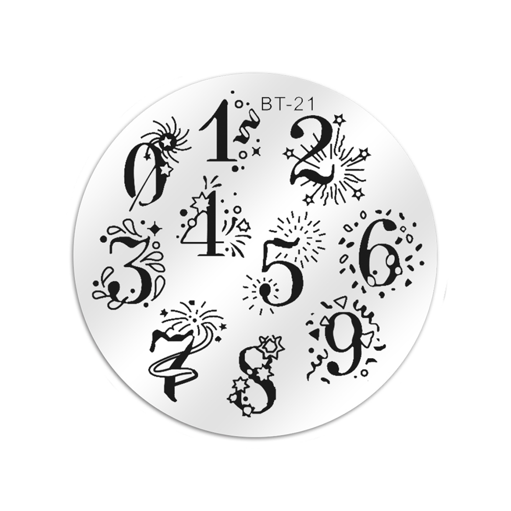 Biutee nail art dyreverden engelsk bogstav ord negle stemple plader rektangel nail art skabelon billede stamping plate: Værktøj-bb -1004-bt21