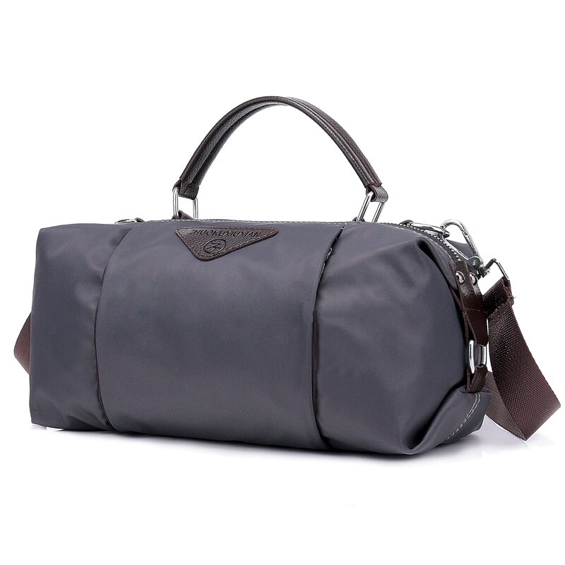 Bolsa de viagem de nylon transversal, bolsa de ombro duffle para bagagem, multifuncional para homens e mulheres, bolsa de mão com alça superior para o fim de semana: grey