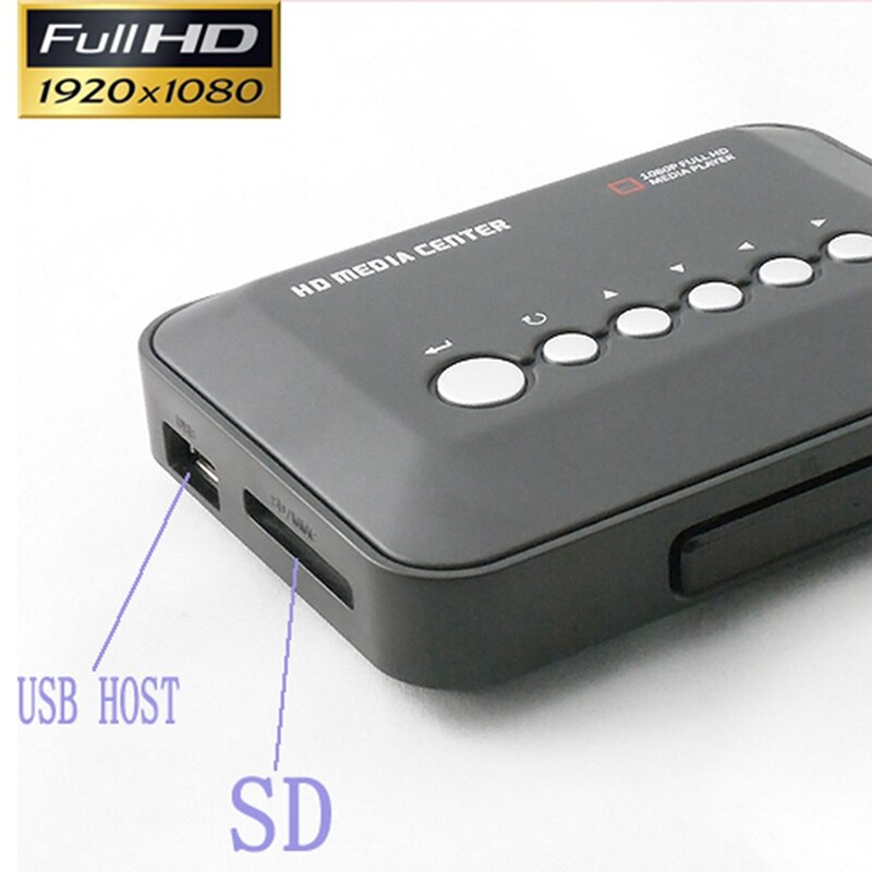 Lecteur multimédia pour TV, USB 3.0 1080P HD, disque dur SATA 2.5 pouces, prise US, prend en charge 1 to, fonction de sélection du temps de lecture