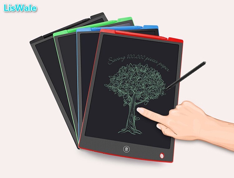 Bærbar 12 " lcd-skrivetablet digital tegnetablet håndskriftsblokke elektronisk tablettavle ultratyndt tavle med pen