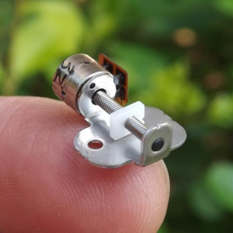 DC 3V 5V 2-Phase 4-Wire Mini 6mm Precision Stepper Motor 10mm Stroke Slider Screw Moving Block Micro Stepping Motor
